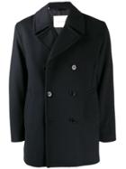 Mackintosh Broom Navy Wool & Cashmere Pea Coat Gm-1017f - Blue