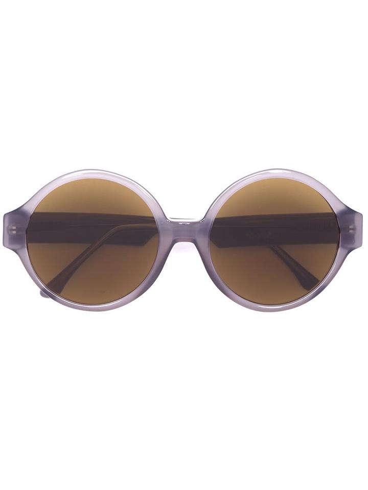 Vera Wang Oversized Round Sunglasses, Women's, Grey, Acetate