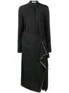 Damir Doma Ruffle Shirt Dress - Black