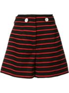 Proenza Schouler - Striped Shorts - Women - Cotton/wool - 6, Black, Cotton/wool