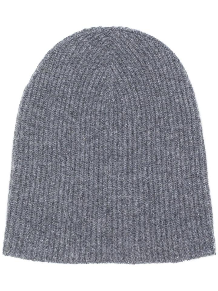 Roberto Collina Cashmere Knitted Beanie - Grey