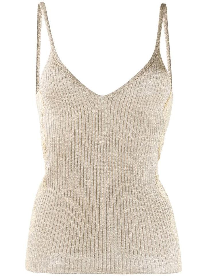 Liu Jo V-neck Knit Top - Gold