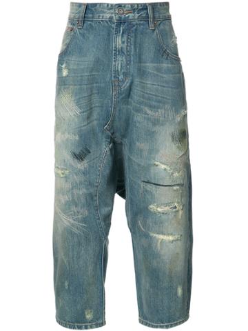 Mostly Heard Rarely Seen Cropped Jeans - Blue