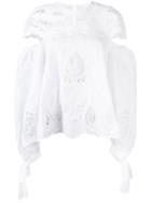 Jonathan Simkhai - Cut Out Detail Embroidered Smock Blouse - Women - Cotton - S, White, Cotton