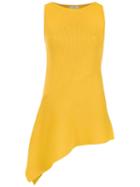Egrey Knit Asymmetric Blouse - Yellow