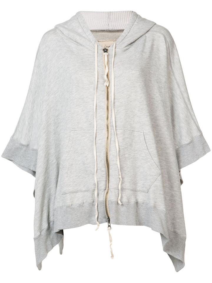 Greg Lauren - Loose-fit Zipped Hoodie - Women - Cotton - One Size, Grey, Cotton