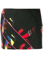 Versace Pre-owned 2000's Abstract Print Mini Skirt - Black