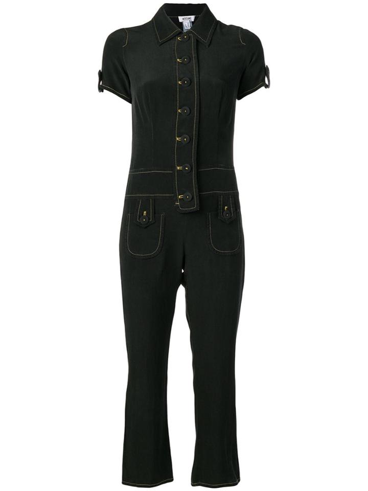 Moschino Vintage 2000's Cropped Jumpsuit - Black