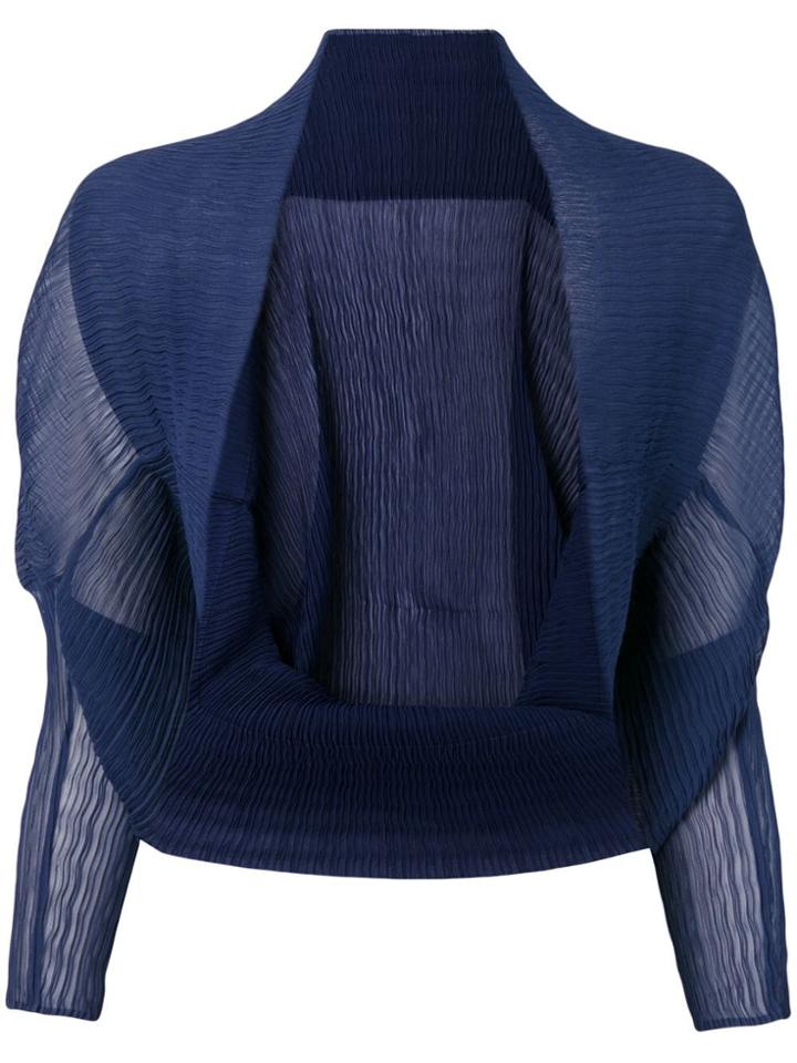 Max Mara Textured Shrug - Blue