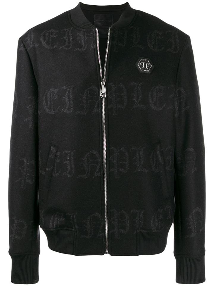 Philipp Plein Gothic Plein Bomber Jacket - Black