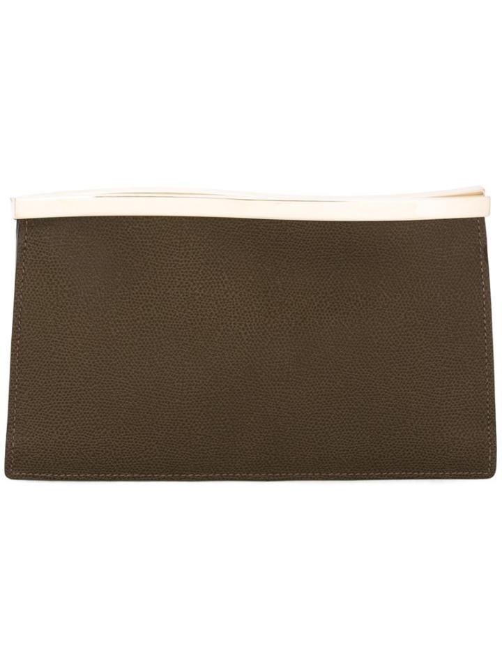 Valextra Wavy Clutch, Women's, Brown