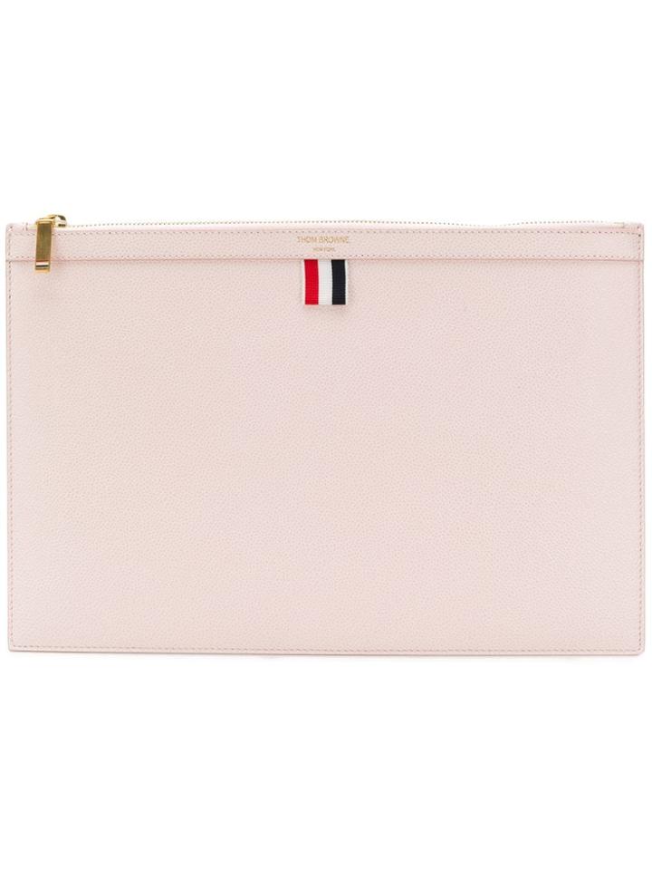 Thom Browne Flat Logo Clutch - Pink