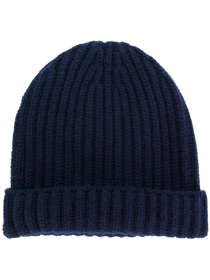 Danielapi Ribbed Beanie - Blue