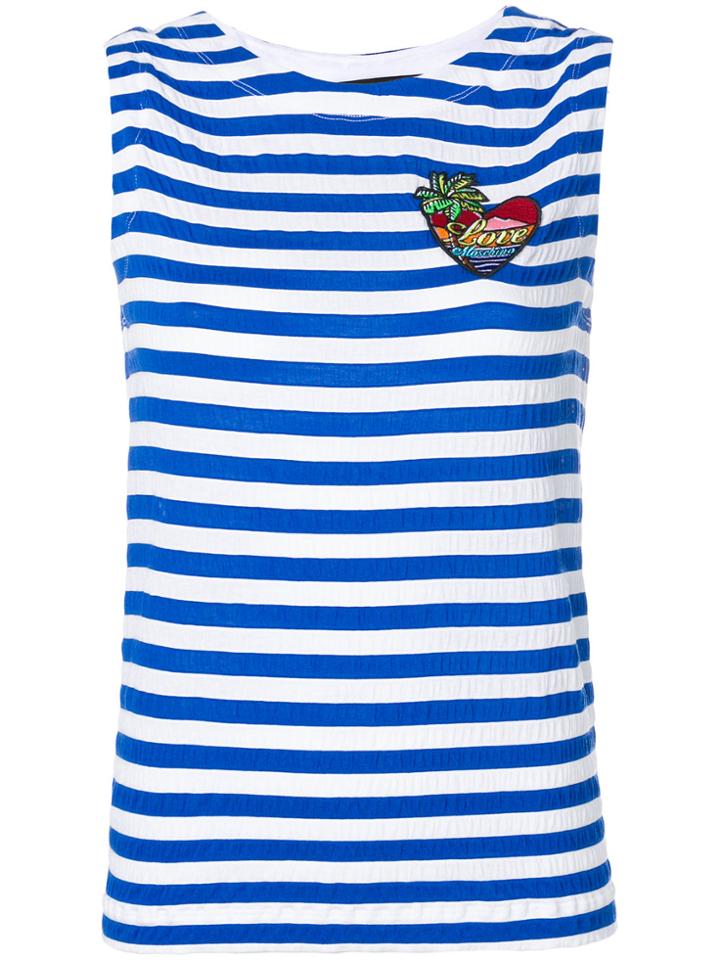 Love Moschino Striped Vest Top - Blue