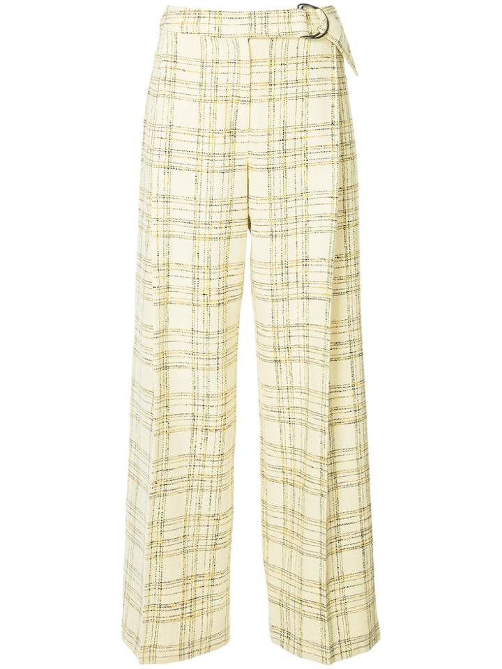 Bianca Spender Checked Chelsea Trousers - Yellow & Orange