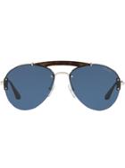 Prada Eyewear Aviator-frame Sunglasses - Black