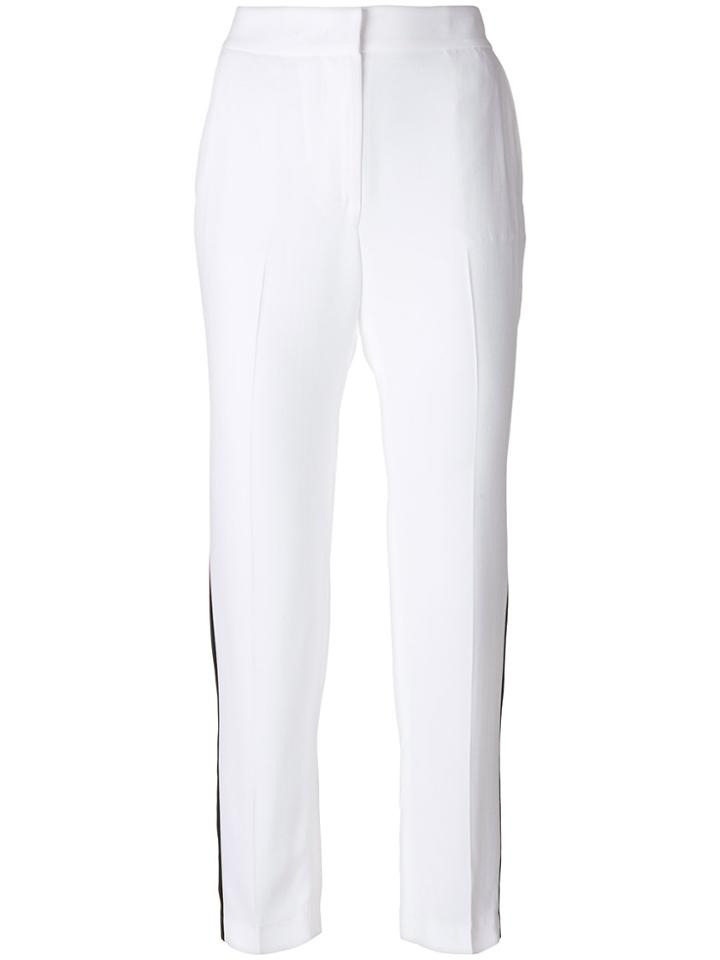 Msgm Side Stripe Tailored Trousers - White