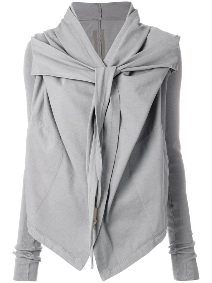 Rick Owens Drkshdw Front Knot Cardigan - Grey