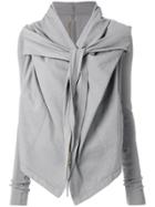 Rick Owens Drkshdw Front Knot Cardigan - Grey