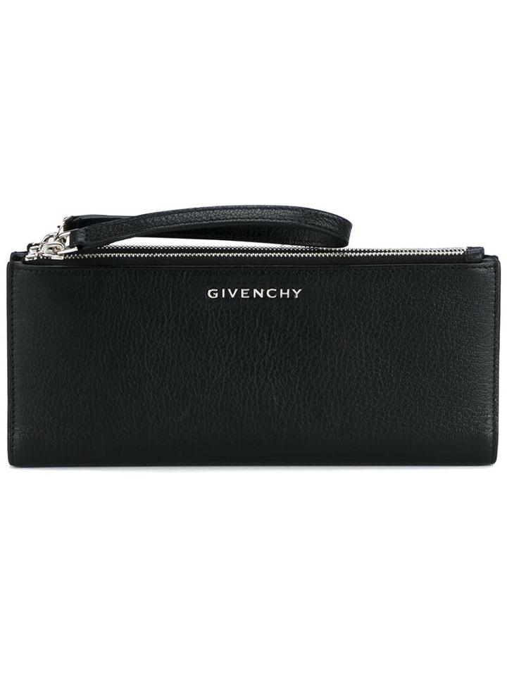 Givenchy Wrist Strap Clutch, Women's, Black, Leather/goat Skin/nylon