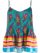 Twin-set Printed Peplum Vest - Blue