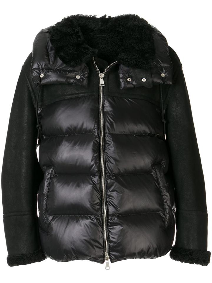 Drome Panelled Padded Jacket - Black
