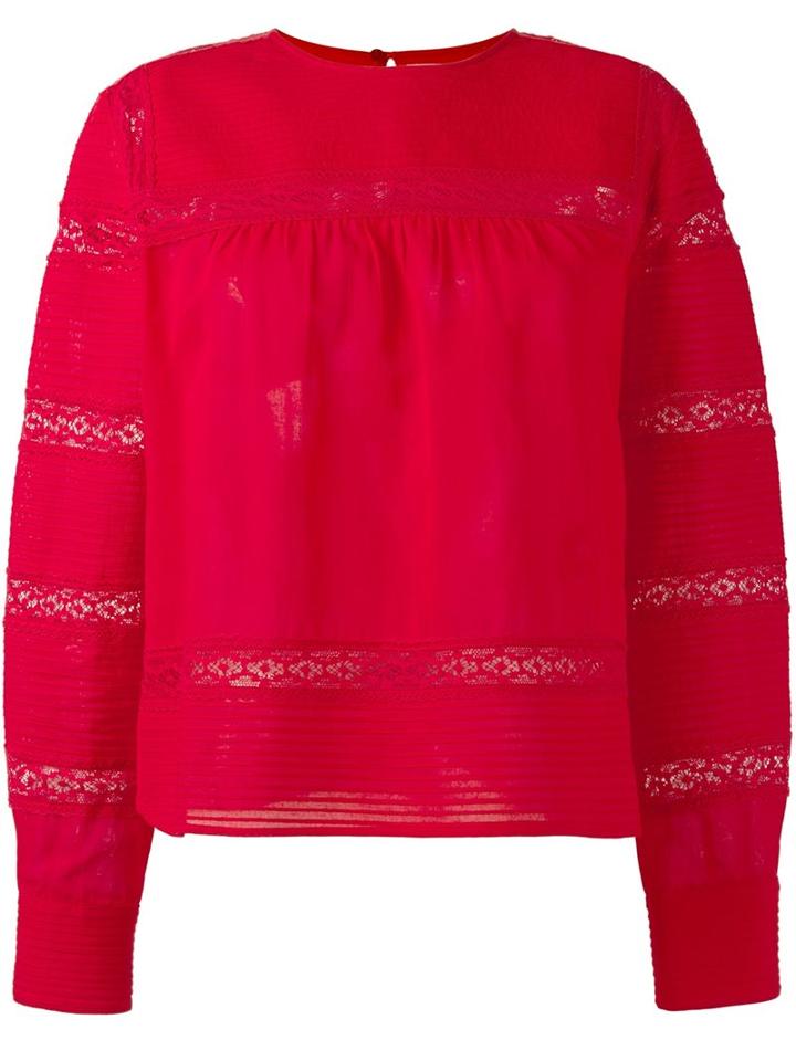 Isabel Marant Étoile 'rexton' Blouse, Women's, Size: 38, Red, Cotton