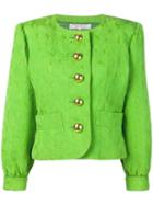 Yves Saint Laurent Pre-owned Embroidered Boxy-fit Jacket - Green