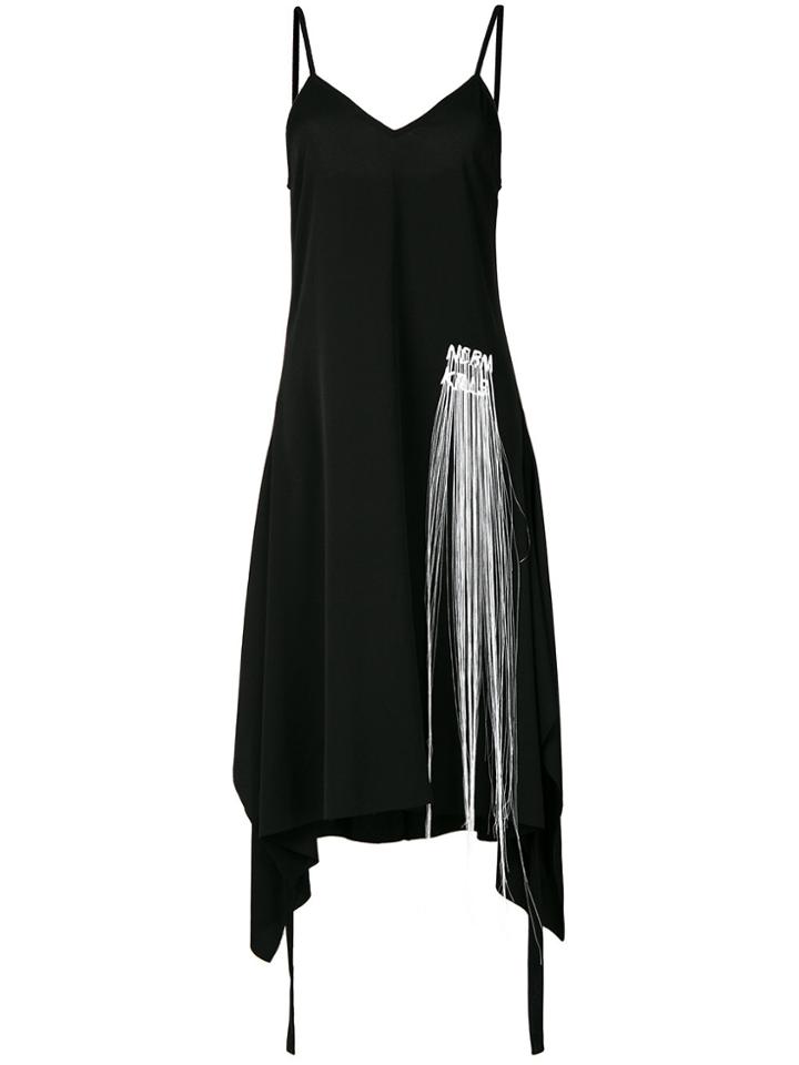 Moohong Embroidered Detail Asymmetrical Dress - Black