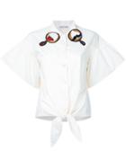 Tsumori Chisato - Embroidered Collar Shirt - Women - Cotton - M, Women's, White, Cotton