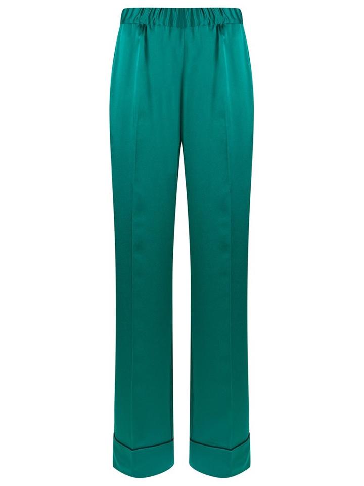 Reinaldo Lourenço Straight Leg Trousers, Women's, Size: 38, Green, Acetate/viscose