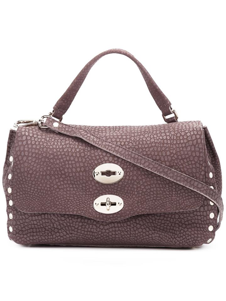 Zanellato Logo Tote Bag, Women's, Pink/purple, Leather