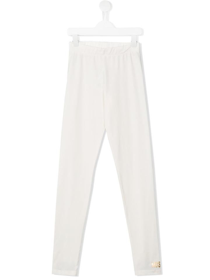 Moschino Kids - Logo Print Leggings - Kids - Cotton/spandex/elastane - 14 Yrs, Kids Unisex, White, Cotton/spandex/elastane