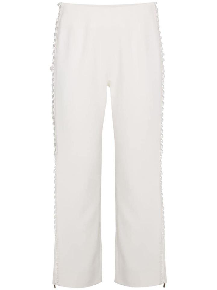 Jonathan Simkhai Cropped Trousers With Side Laces - Neutrals