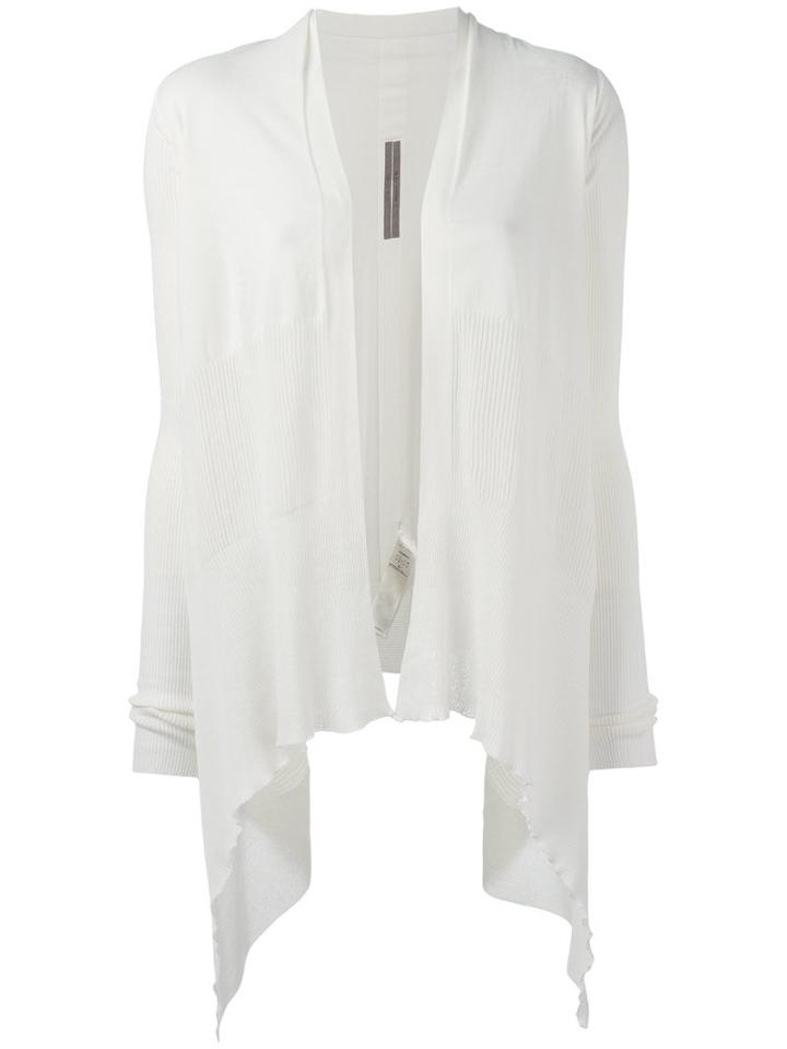 Rick Owens Shawl Cardigan, Women's, Size: Medium, White, Cotton