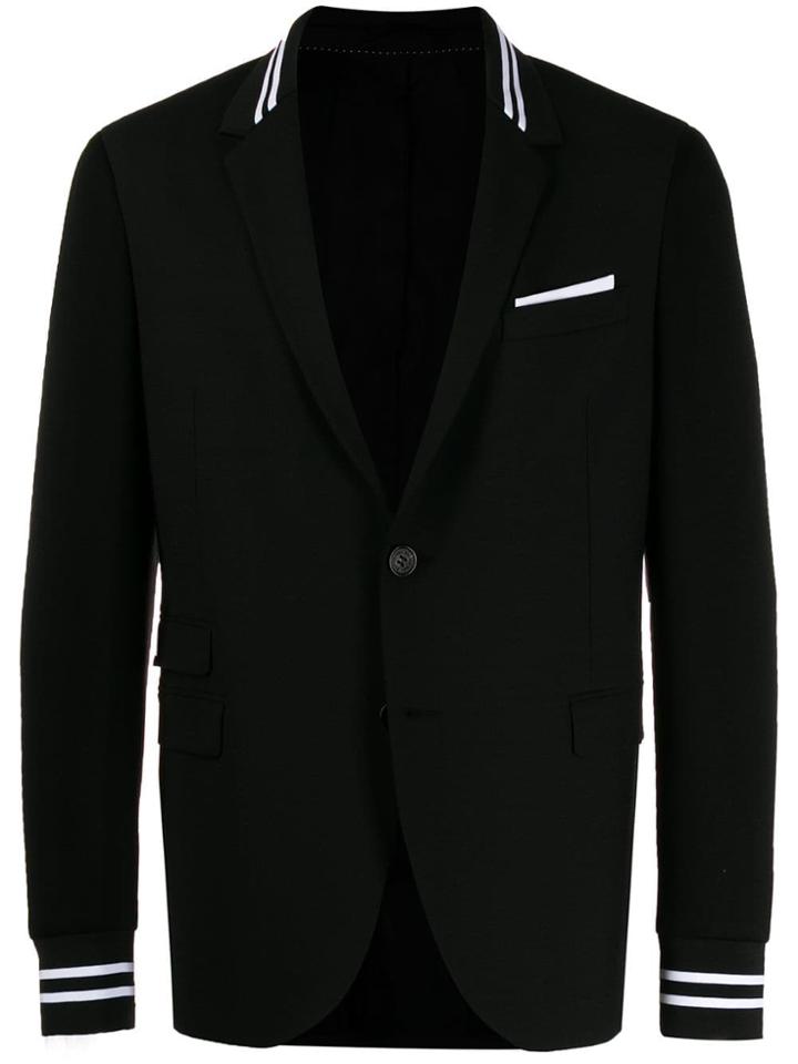Neil Barrett Sporty Single Breasted Blazer - Black