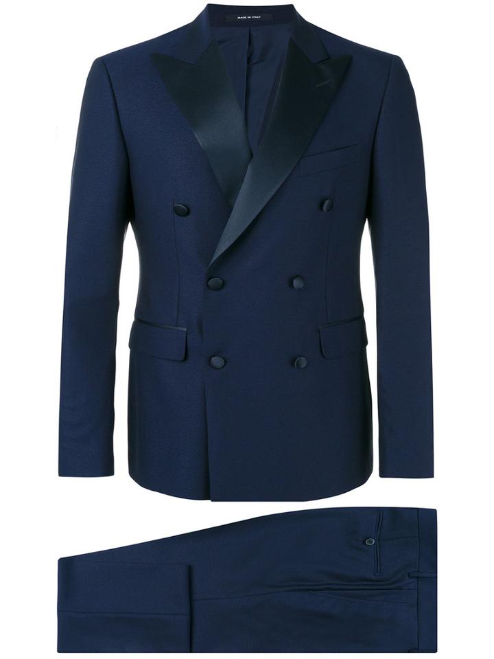 Dinner - Fleming Dinner Suit - Men - Cupro/virgin Wool - 52, Blue, Cupro/virgin Wool