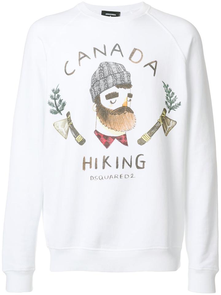 Dsquared2 - Lumberjack Print Sweatshirt - Men - Cotton/spandex/elastane - M, White, Cotton/spandex/elastane