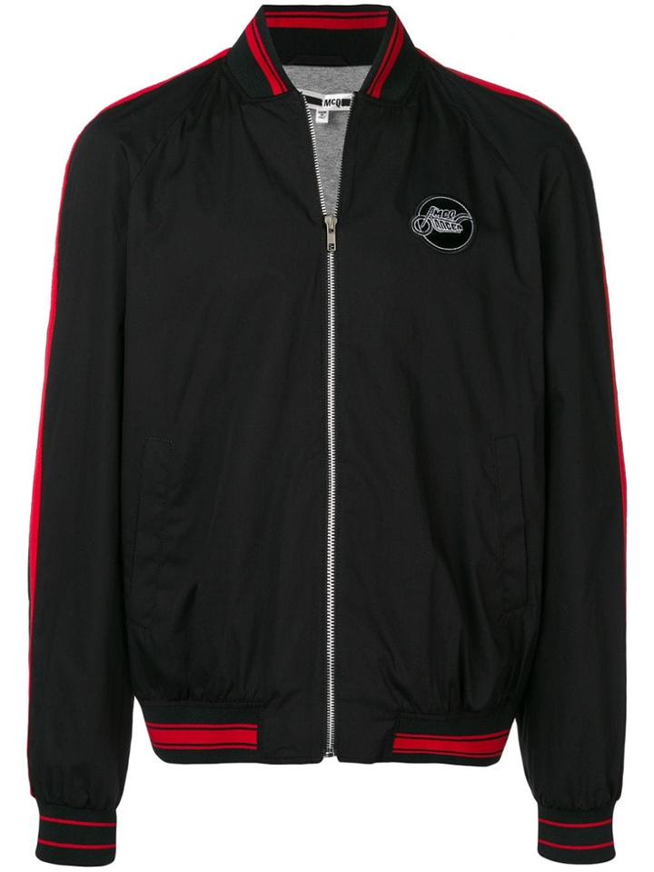 Mcq Alexander Mcqueen Logo Bomber Jacket - Black