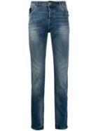 John Richmond Amsack Distressed Detail Denim Jeans - Blue