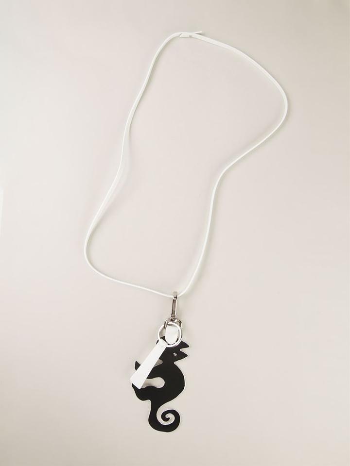 Jil Sander Navy Cat Pendant Necklace