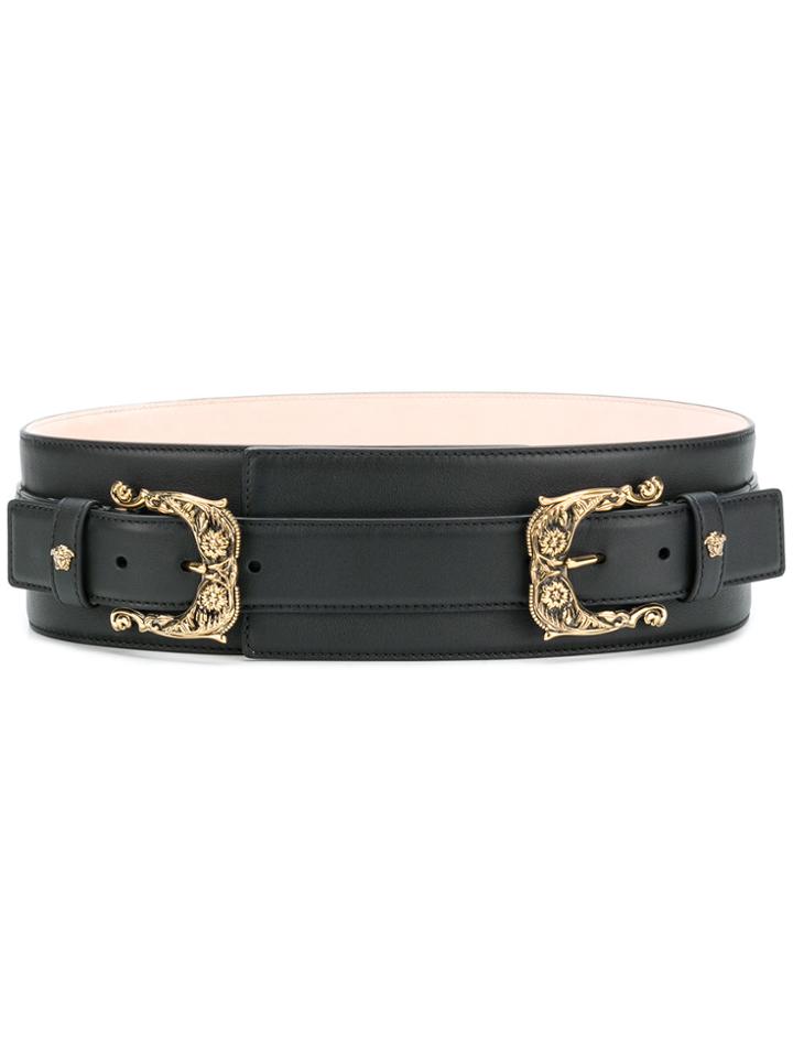 Versace Double Baroque Corset Belt - Black