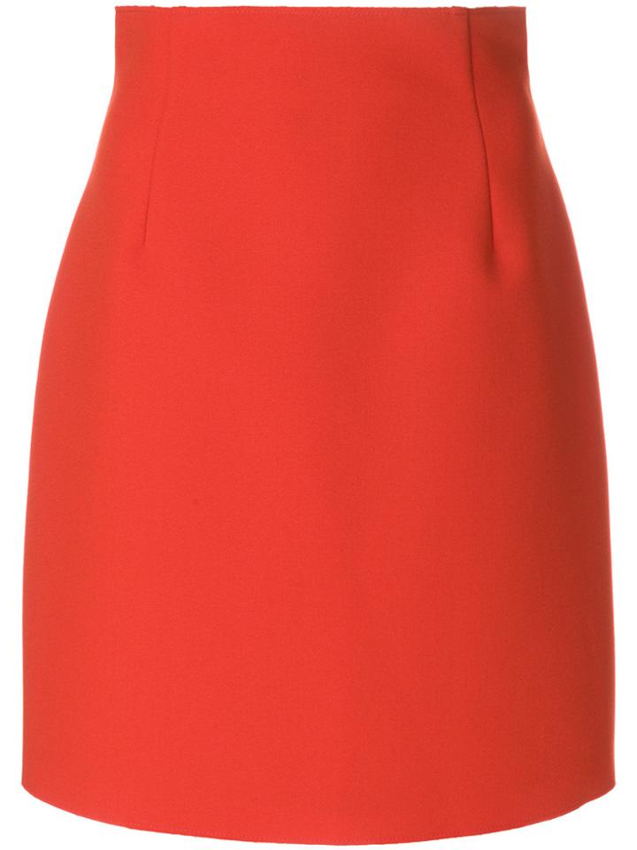 Msgm High Rise Mini Skirt - Red