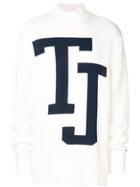 Tommy Jeans 'tj' Knitted Sweater - White