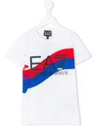 Armani Junior - Logo Print T-shirt - Kids - Cotton - 12 Yrs, White