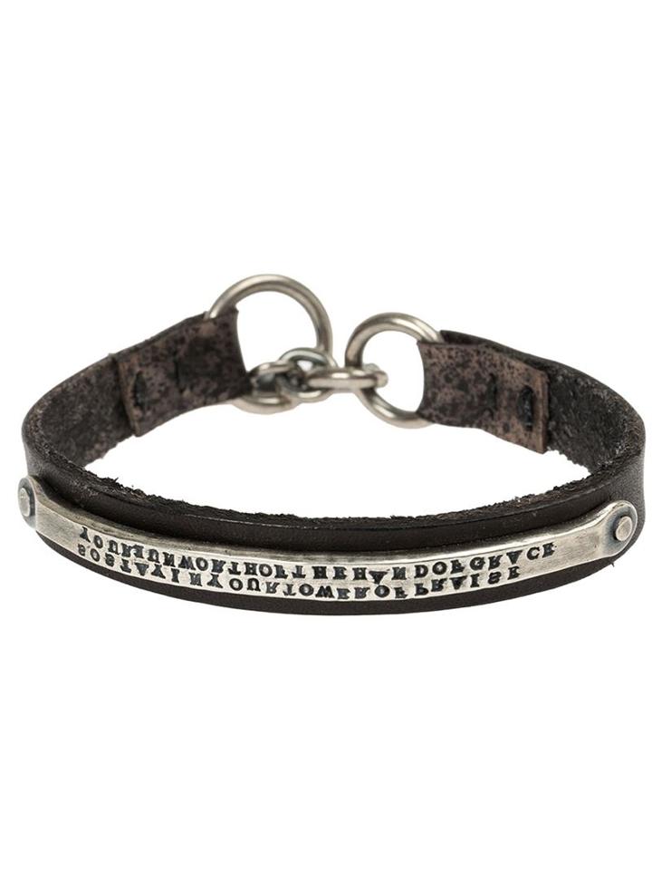Tobias Wistisen Engraved Script Bracelet