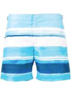 Orlebar Brown Bulldog Mcgovern Striped Swim Shorts, Men's, Size: 36, Blue, Polyester