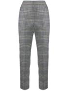 Peserico Checked Slim-fit Trousers - Grey