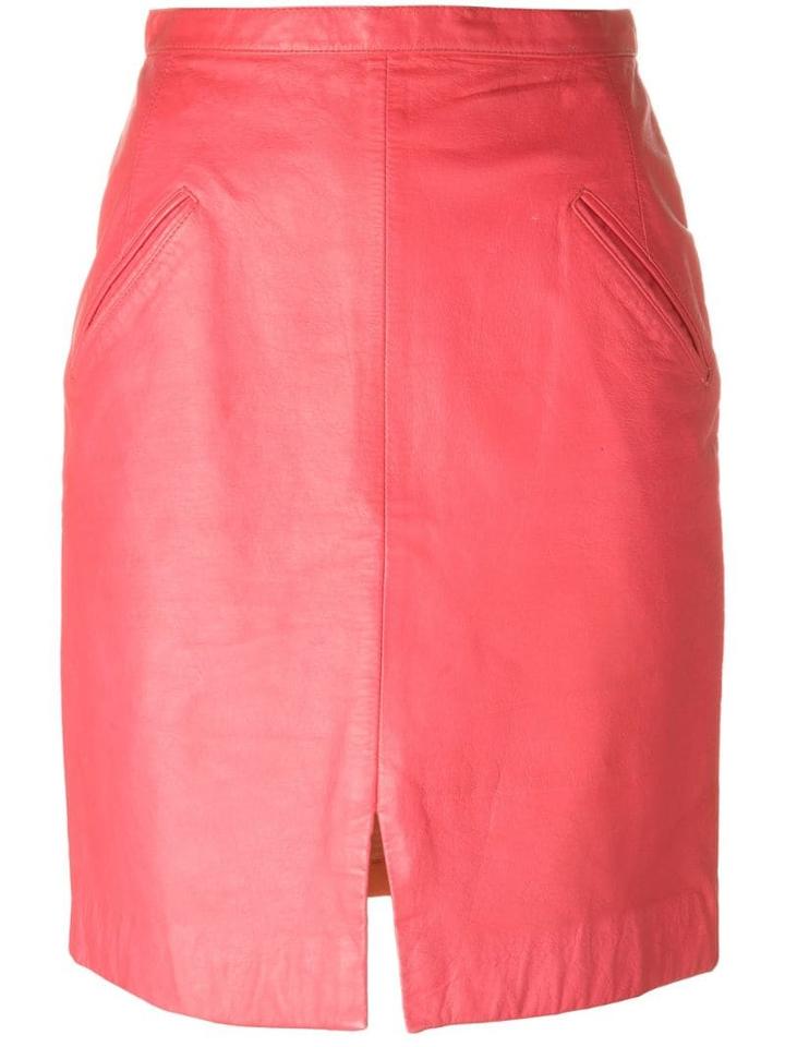 Stephen Sprouse Pre-owned Leather Skirt - Pink