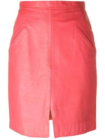 Stephen Sprouse Pre-owned Leather Skirt - Pink